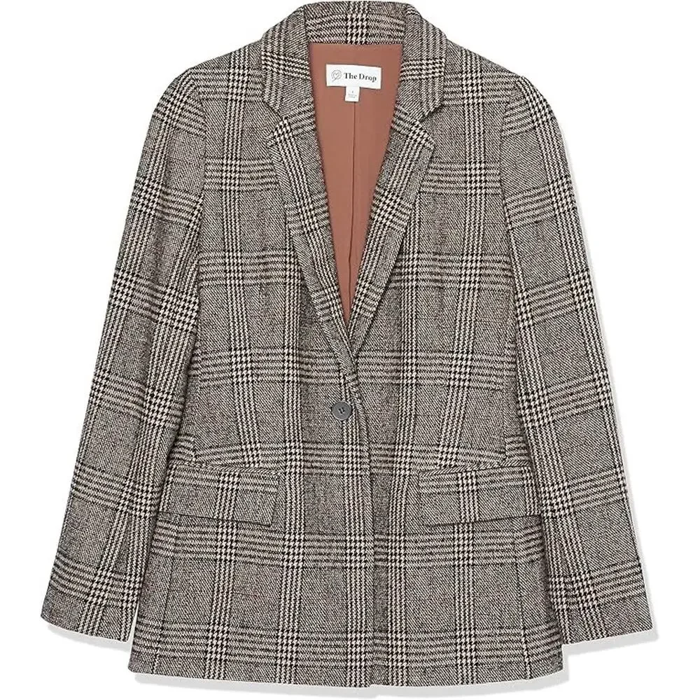 The Drop Blake Long Blazer Plaid Blazer Size‎ XL
